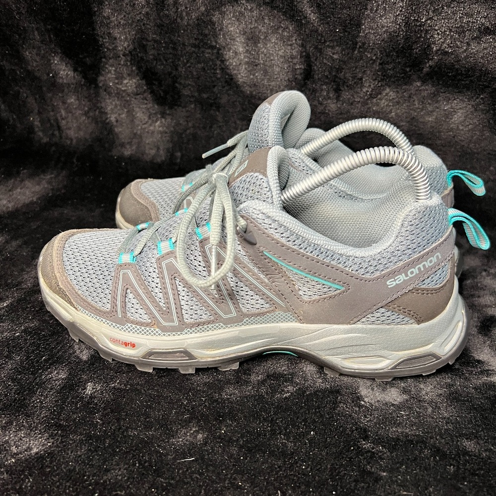 Salomon Pathfinder 405144 Womens 9.5 Hiking Shoes Gray Mesh Outdoor Sneaker